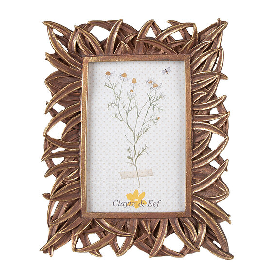 Clayre & Eef | Fotolijst Goudkleurig 18x2x21 cm / 10x15 cm | 2F1024