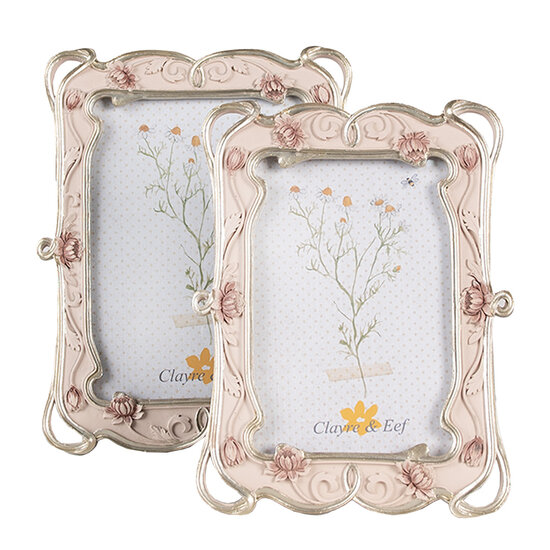 Clayre & Eef | Fotolijst Roze 19x2x24 cm / 13x18 cm | 2F1056