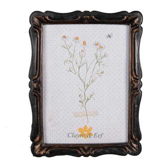 Clayre & Eef | Fotolijst Zwart Bruin 16x2x21 cm / 13x18 cm | 2F1068