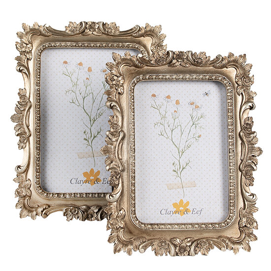 Clayre & Eef | Fotolijst Goudkleurig 19x2x24 cm / 13x18 cm | 2F1072