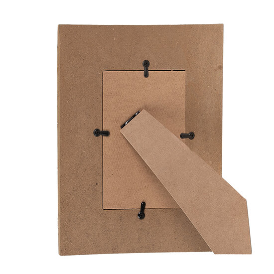 Clayre & Eef | Fotolijst Bruin Wit 20x2x25 cm / 10x15 cm | 2F1093
