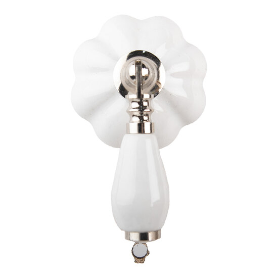 Clayre & Eef | Deurknop Wit 5x4x8 cm | 64490