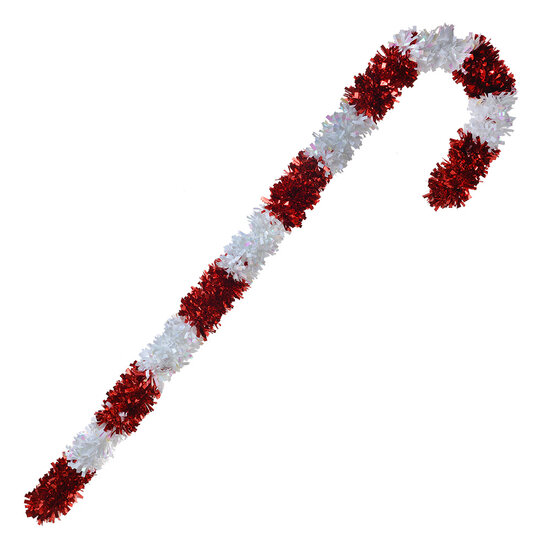 Clayre &amp; Eef   | Kerstdecoratie zuurstok Rood Wit 32x10x120 cm | 65472L