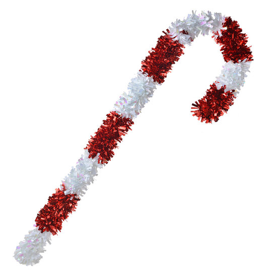 Clayre &amp; Eef   | Kerstdecoratie zuurstok Rood Wit 26x7x95 cm | 65472M