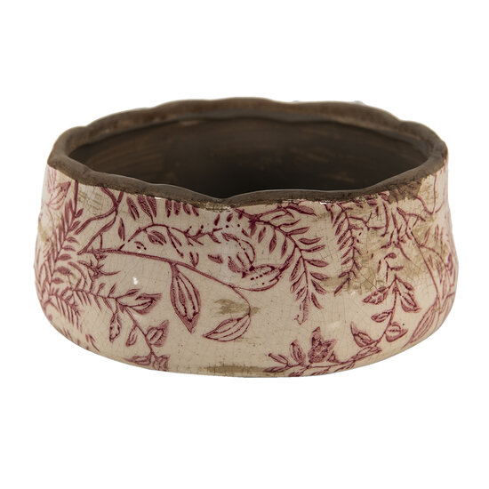 Clayre & Eef | Bloempot Binnen Roze, Beige ø 15x7 cm | 6CE1400M