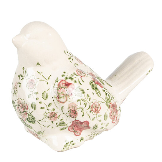 Clayre & Eef | Decoratie beeld Vogel Roze 19x11x14 cm | 6CE1567L