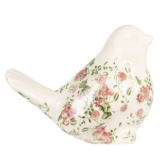 Clayre & Eef | Decoratie beeld Vogel Roze 19x11x14 cm | 6CE1567L