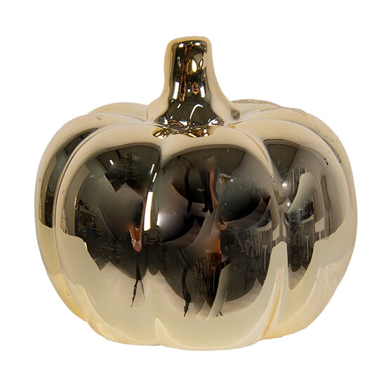 Clayre & Eef | Decoratie Pompoen Goudkleurig ø 9x8 cm | 6CE1595