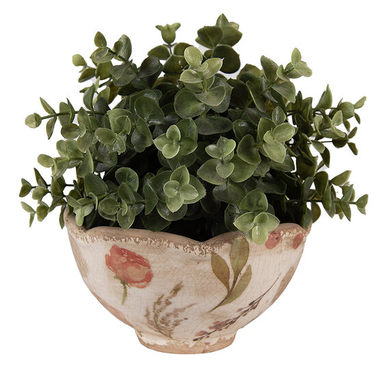 Clayre & Eef | Bloempot Binnen Beige Roze ø 16x9 cm | 6CE1626S