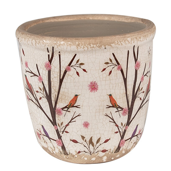 Clayre & Eef | Bloempot Binnen Beige Bruin ø 11x10 cm | 6CE1641XS