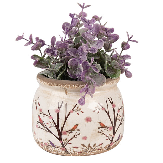 Clayre & Eef | Bloempot Binnen Beige Bruin ø 12x10 cm | 6CE1642S