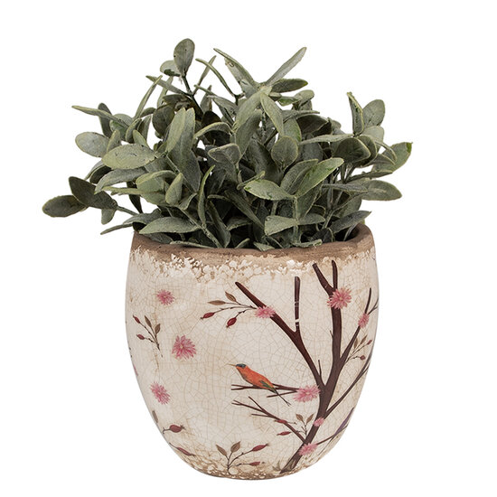 Clayre & Eef | Bloempot Binnen Beige Bruin ø 14x14 cm | 6CE1645M
