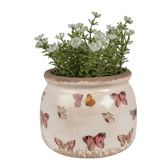 Clayre & Eef | Bloempot Binnen Beige ø 12x10 cm | 6CE1662S