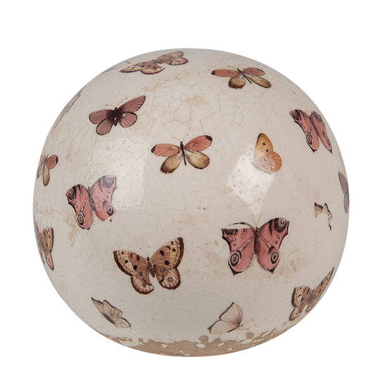Clayre & Eef | Decoratie Beeld Bal Beige ø 12x12 cm | 6CE1666L