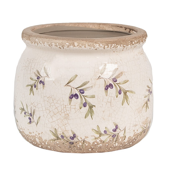 Clayre & Eef | Bloempot Binnen Beige ø 12x10 cm | 6CE1670S