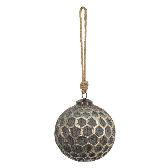 Clayre & Eef | Kerstbal Koperkleurig, Bruin ø 12x12 cm | 6GL3691