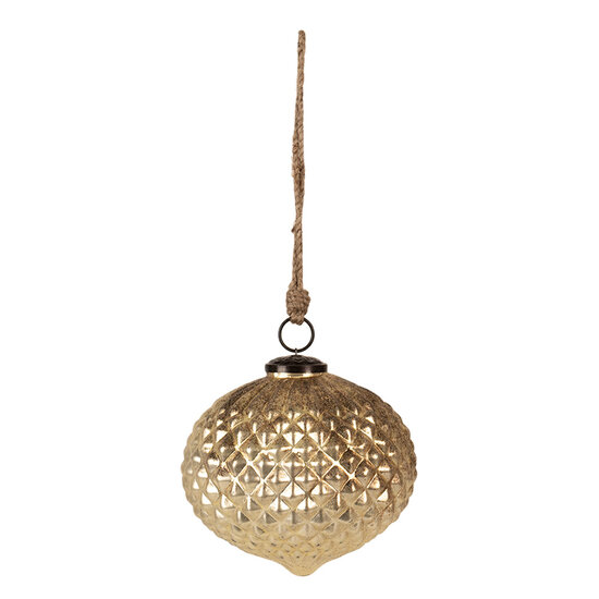 Clayre & Eef | Kerstbal Goudkleurig ø 15x15 cm | 6GL4365M
