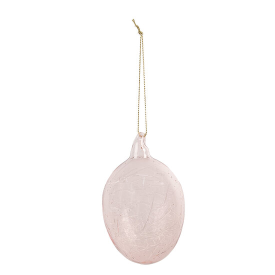 Clayre & Eef | Decoratie Hanger ei Roze ø 6x10 cm | 6GL4447