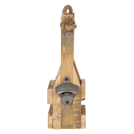 Clayre & Eef | Flessenrek met flessen Bruin 9x10x29 cm | 6H1883