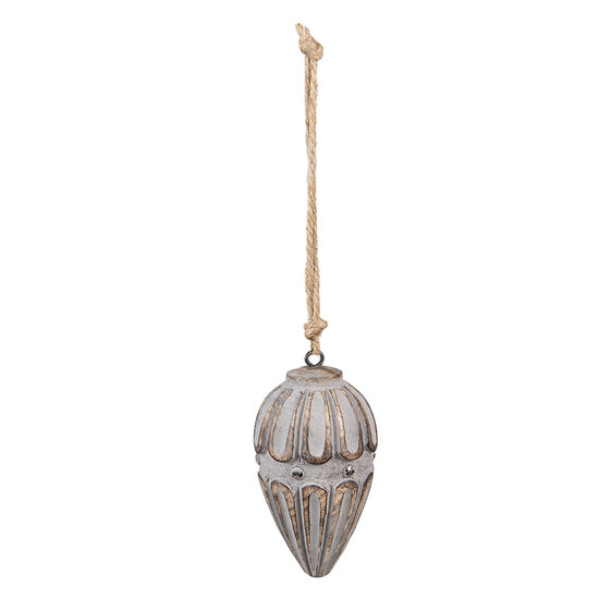 Clayre & Eef | Decoratie Hangers Grijs ø 6x11 cm | 6H2282