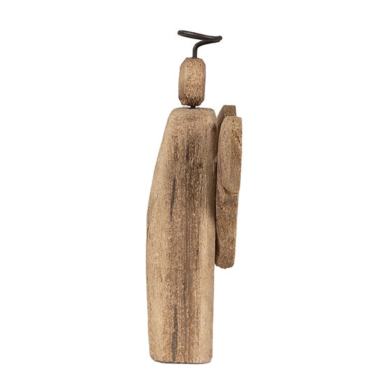 Clayre & Eef | Kerstdecoratie Engel Bruin 13x5x22 cm | 6H2342