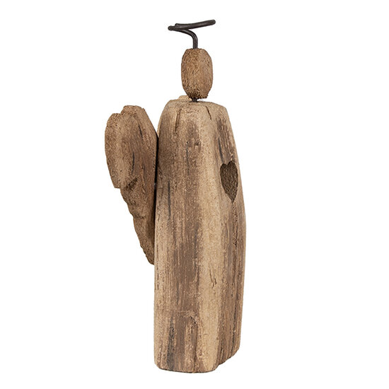 Clayre & Eef | Kerstdecoratie Engel Bruin 13x5x22 cm | 6H2342