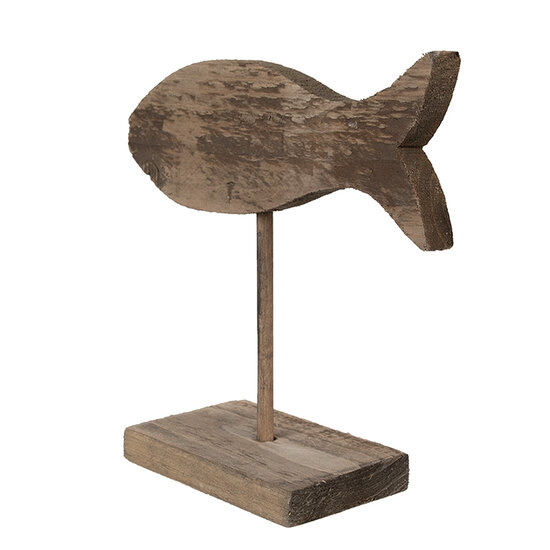 Clayre & Eef | Decoratie Vis Bruin 20x8x20 cm | 6H2372