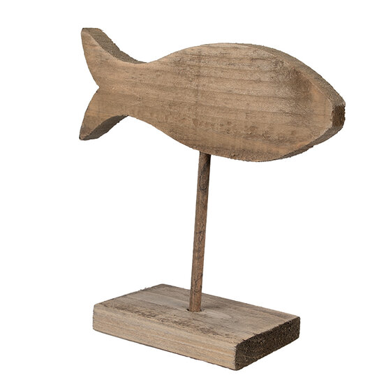 Clayre & Eef | Decoratie Vis Bruin 20x8x20 cm | 6H2372