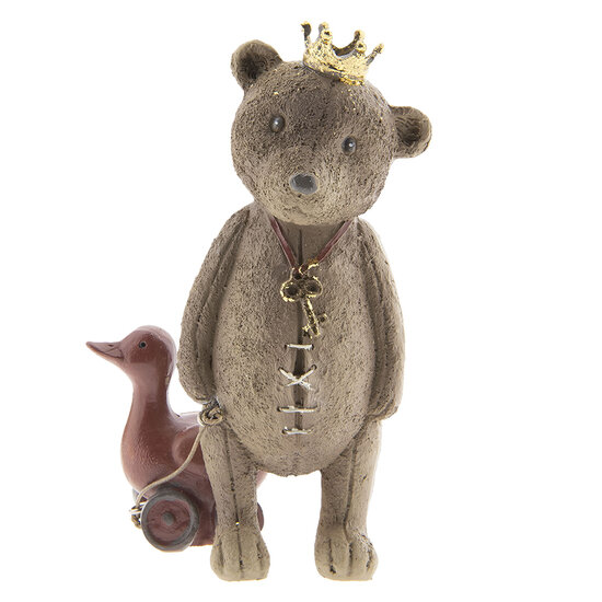 Clayre & Eef | Decoratie Beeld Beer Bruin 8x7x13 cm | 6PR2404