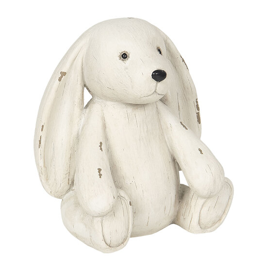 Clayre & Eef | Decoratie Beeld Hond Wit 14x12x16 cm | 6PR2928