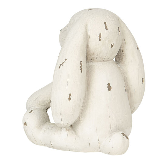 Clayre & Eef | Decoratie Beeld Hond Wit 14x12x16 cm | 6PR2928