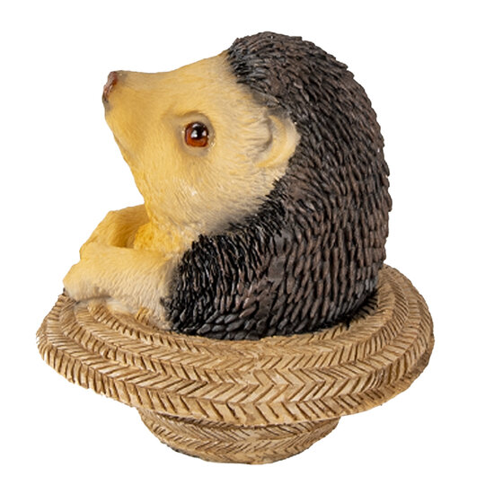 Clayre & Eef | Decoratie Beeld Egel Bruin 8x8x9 cm | 6PR3343