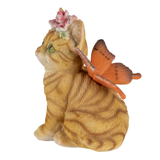 Clayre & Eef | Decoratie Beeld Kat Bruin 12x10x15 cm | 6PR3352
