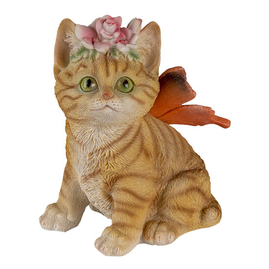Clayre & Eef | Decoratie Beeld Kat Bruin 12x10x15 cm | 6PR3352