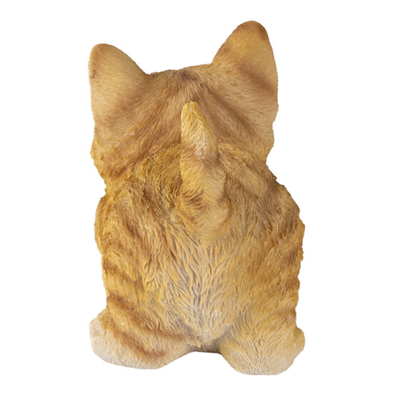 Clayre & Eef | Decoratie Beeld Kat Bruin, Beige 19x8x10 cm | 6PR3358