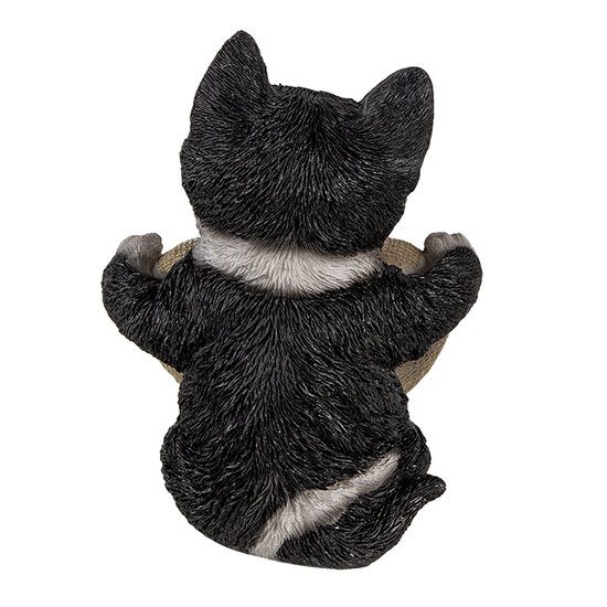 Clayre & Eef | Decoratie Beeld Kat Zwart 12x9x15 cm | 6PR3365