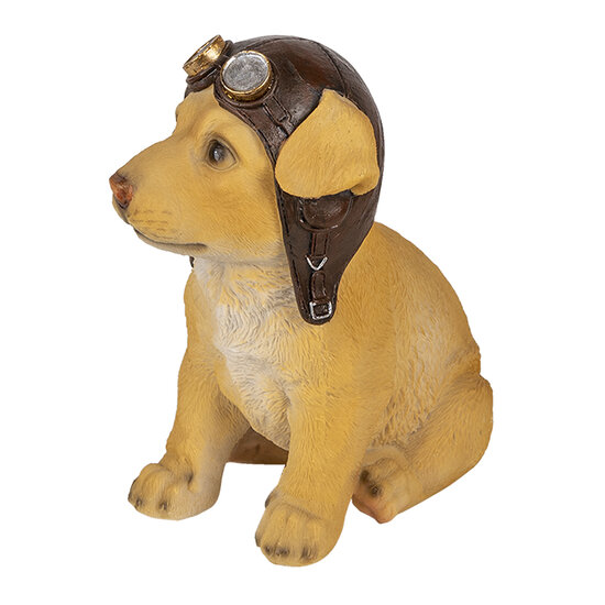 Clayre & Eef | Decoratie Beeld Hond Bruin 14x10x16 cm | 6PR3368
