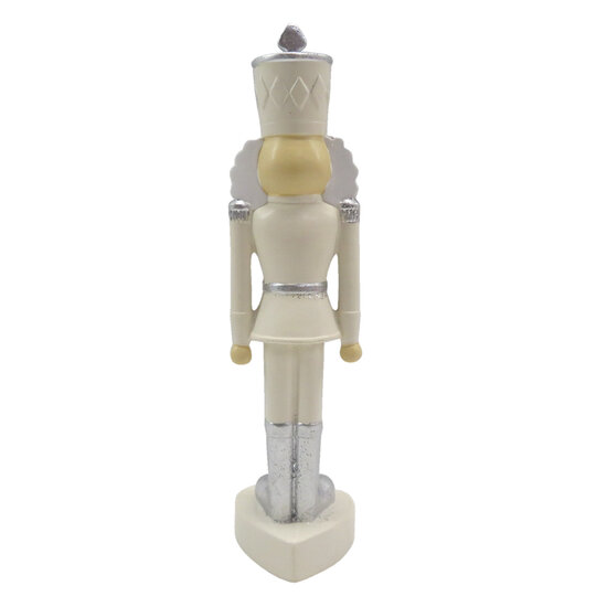 Clayre & Eef | Decoratie Beeld Notenkraker Beige Zilverkleurig 4x4x17 cm | 6PR3657