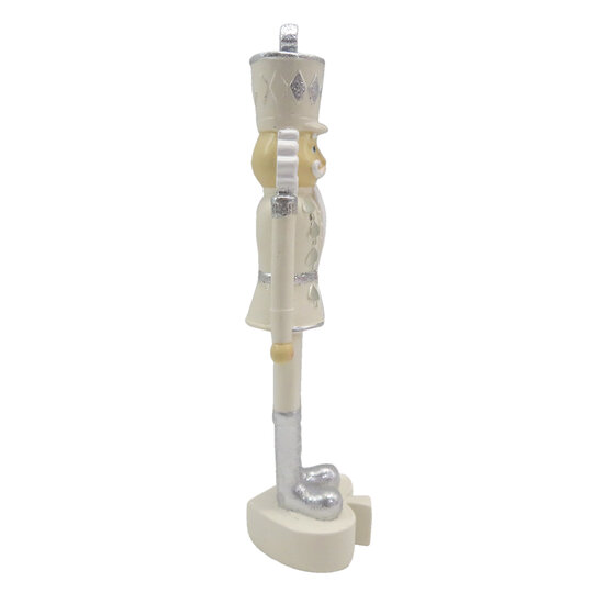 Clayre & Eef | Decoratie Beeld Notenkraker Beige Zilverkleurig 4x4x17 cm | 6PR3657