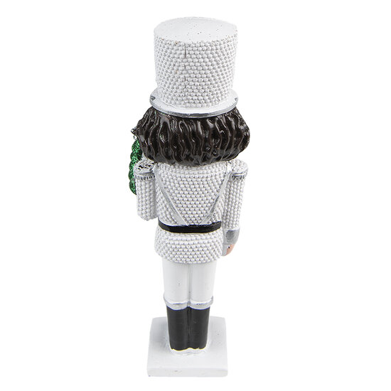 Clayre & Eef | Kerstdecoratie Beeld Notenkraker Wit 5x4x19 cm | 6PR3677