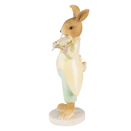 Clayre & Eef | Decoratie beeld Konijn Geel Groen 8x5x16 cm | 6PR3850