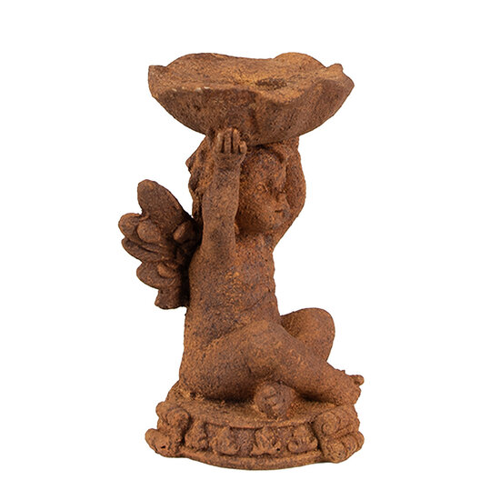 Clayre & Eef | Kandelaar Engel Bruin 7x7x12 cm | 6PR4069