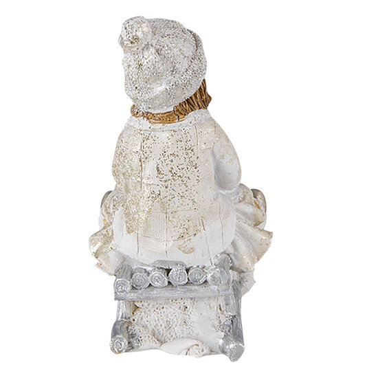Clayre & Eef | Decoratie Beeld Kind Wit, Grijs 10x5x10 cm | 6PR4665