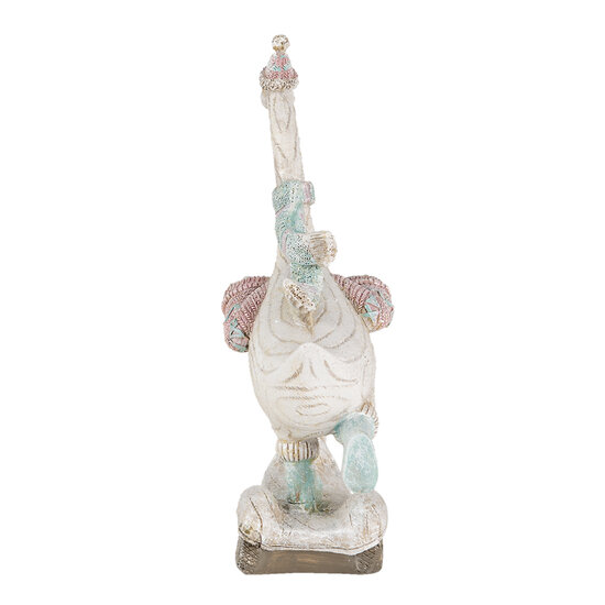 Clayre & Eef | Decoratie Beeld Gans Wit, Blauw 14x6x19 cm | 6PR4688