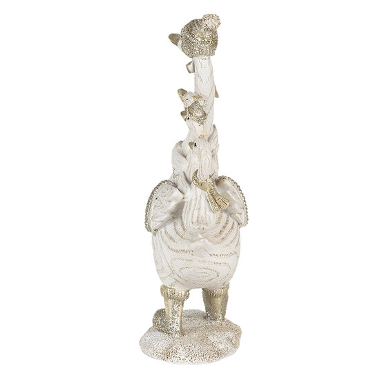 Clayre & Eef | Decoratie Beeld Gans Wit 10x5x18 cm | 6PR4689