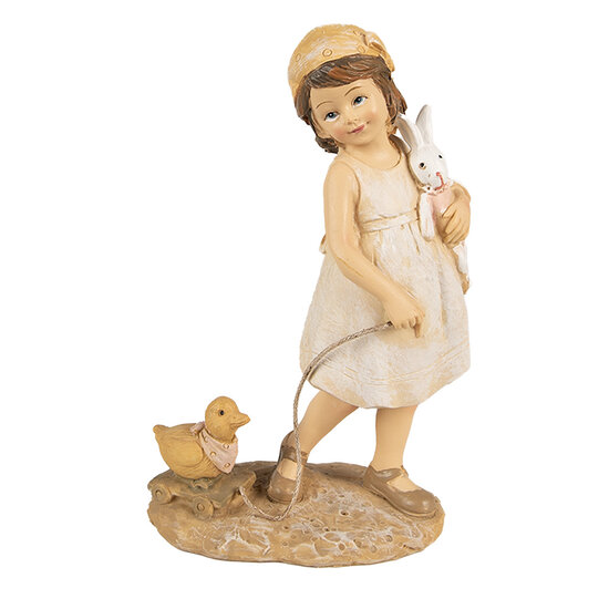 Clayre & Eef | Decoratie kind Beige 10x6x15 cm | 6PR5032