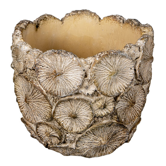 Clayre & Eef | Bloempot Binnen Grijs ø 11x10 cm | 6TE0359S