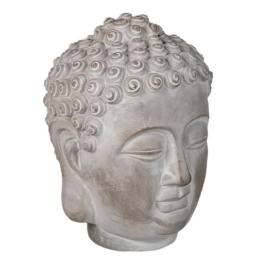 Clayre & Eef | Decoratie Beeld Boeddha Grijs 15x15x19 cm | 6TE0360M
