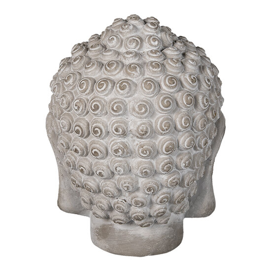 Clayre & Eef | Decoratie Beeld Boeddha Grijs 15x15x19 cm | 6TE0360M