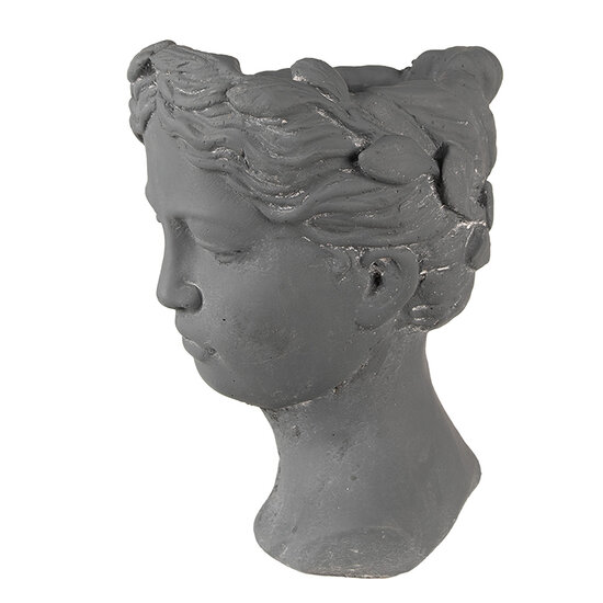 Clayre & Eef | Bloempot Binnen Grijs 18x17x25 cm | 6TE0472